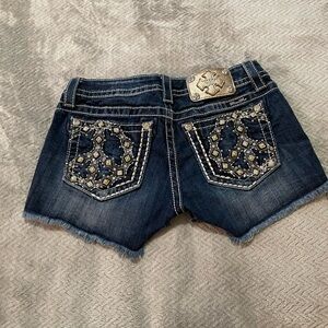 Miss Me Signature Denim Shorts Size 26 EUC.
